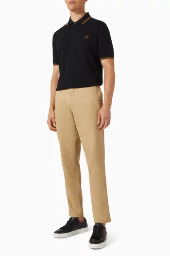 Twin Tipped Polo Shirt in Cotton Piqué