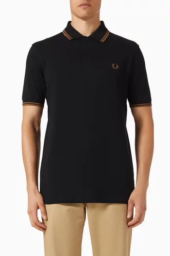 Twin Tipped Polo Shirt in Cotton Piqué