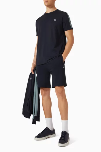 Mesh Taped Ringer T-shirt in Cotton