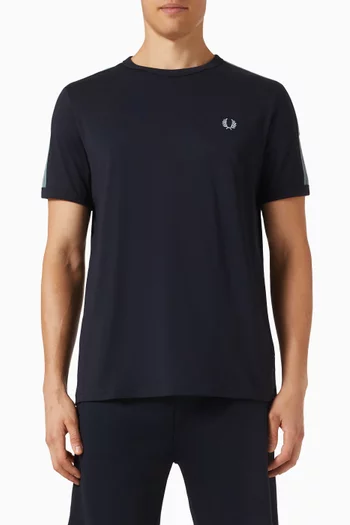 Mesh Taped Ringer T-shirt in Cotton