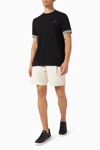 جاكيت رياضي بشريط من نسيج شبكي مزيج قطن