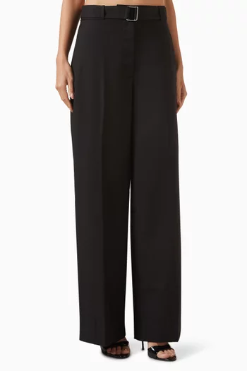 بنطال كاسترو بقصة ساق واسعة وحزام