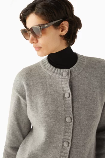 نظارة شمسية بإطار مربع أسيتات