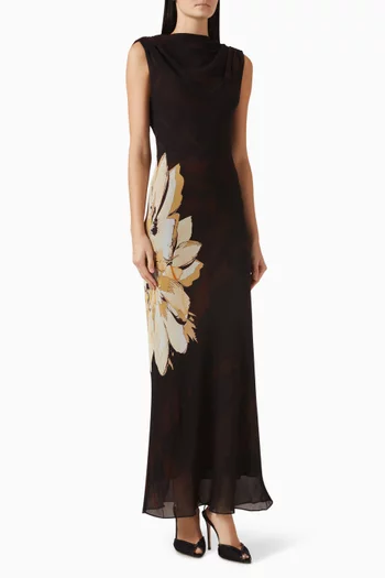 Cazador Maxi Dress in Georgette