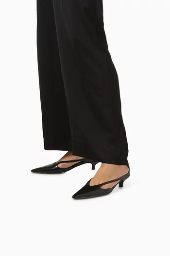 Kitten Pumps in Leather