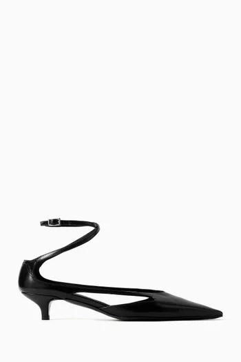 Kitten Pumps in Leather
