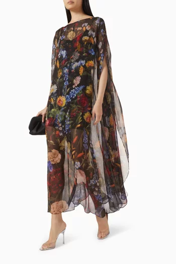 Linn Cape Dress in Chiffon