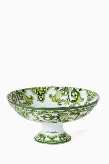 Maolica-print Fruit Bowl in Porcelain