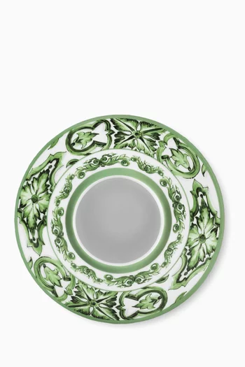 Small Maolica-print Amphora Vase in Porcelain