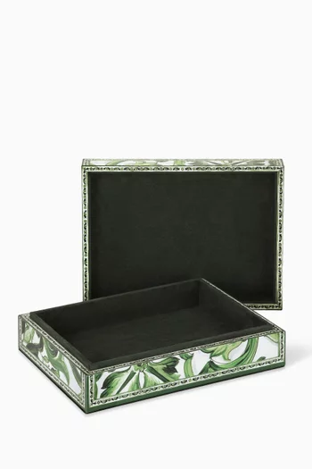 Large Maiolica-print Box in Plexiglass