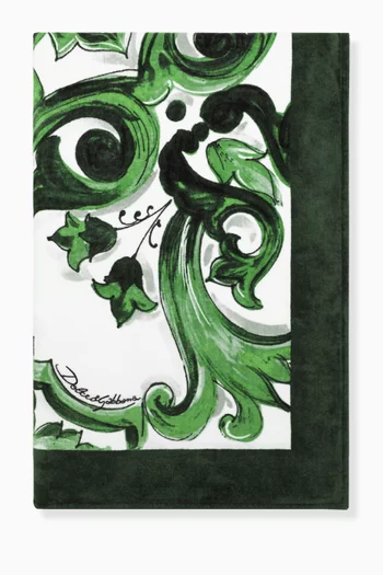 Maiolica-print Beach Towel in Cotton-terry