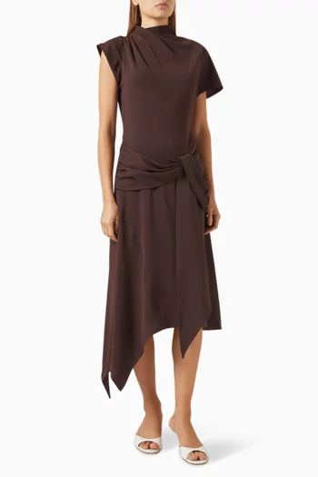 فستان دافينا بحافة غير متماثلة