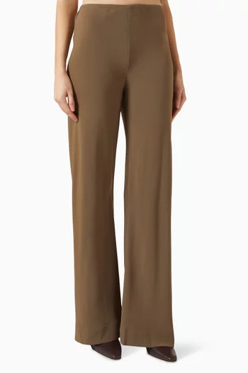 بنطال سترول بخصر مرتفع كريب