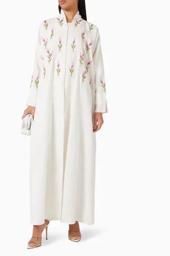 Thread Embroidered 2-piece Set in Linen