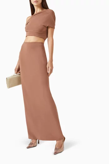 Ida Crop Top in Rib Cupro