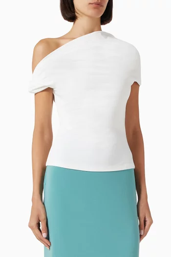 Ida Twist Top in Rib Cupro