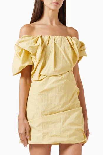 فستان ريو قصير مزيج قطن