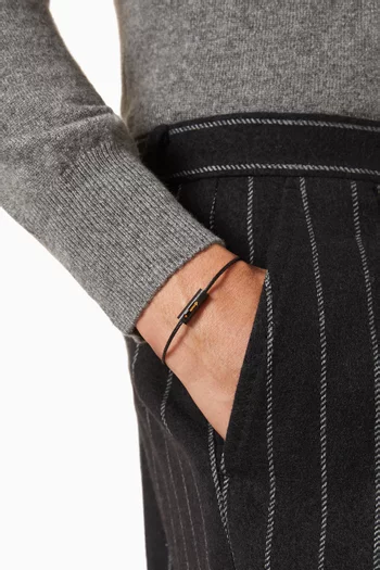 سوار بتصميم حبل ذهب أصفر عيار 18 وفضة، 5 غرام