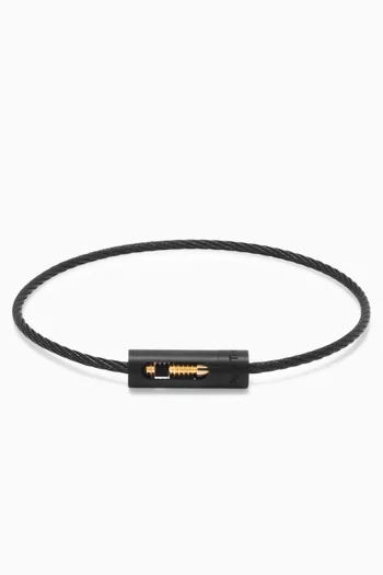 سوار بتصميم حبل ذهب أصفر عيار 18 وفضة، 5 غرام