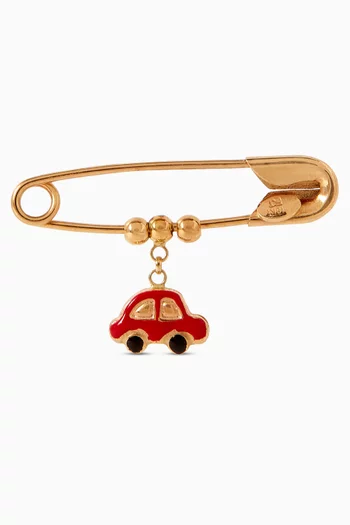 بروش بتصميم دبوس وحلية سيارة ذهب عيار 18