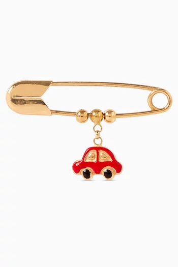 بروش بتصميم دبوس وحلية سيارة ذهب عيار 18