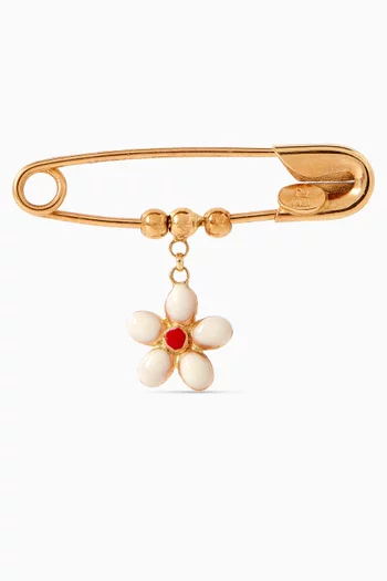 Flower Pin in 18kt Gold