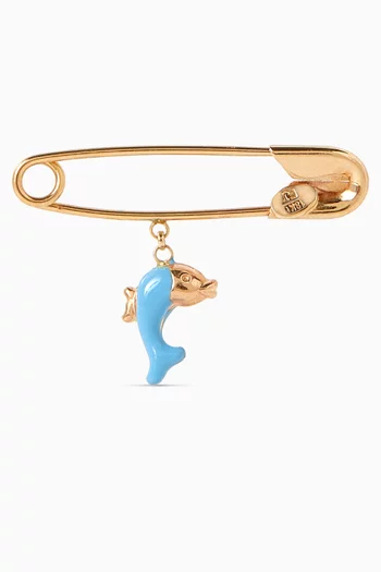 Dolphin Pin in 18kt Gold