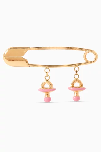 It's a Girl Pacifier Pin in 18kt Gold