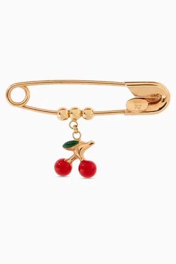 Cherry Pin Brooch in 18kt Yellow Gold