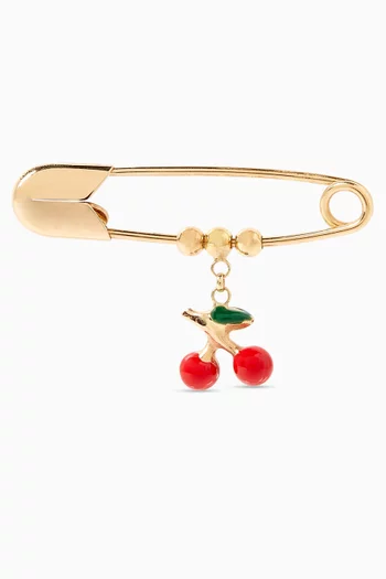 Cherry Pin Brooch in 18kt Yellow Gold