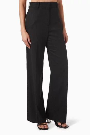 Rhinestone-embellished Suit Pants