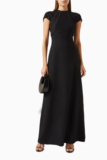 Lyra Cap-sleeves Maxi Dress