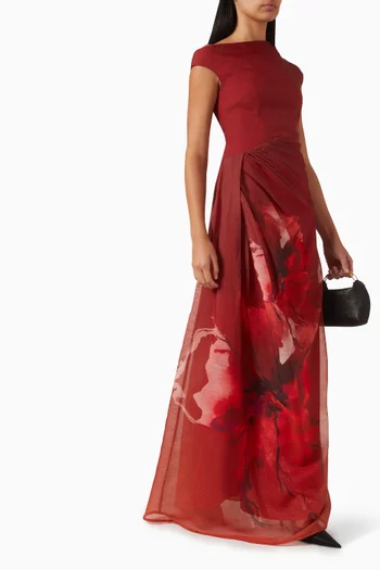 Azara Floral-print Maxi Dress