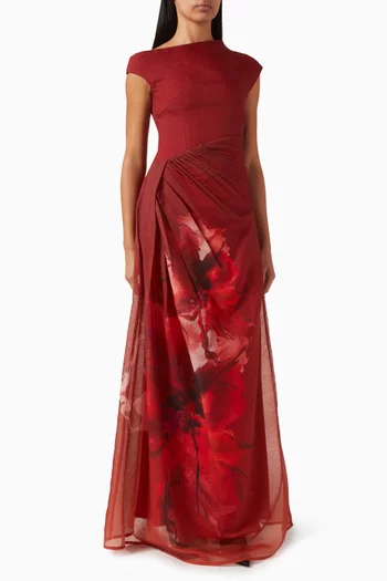 Azara Floral-print Maxi Dress