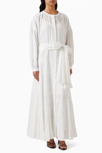 Olivia Belted Dress in Poplin