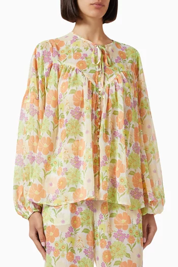 Sundance Pirate Top in Crepe Georgette