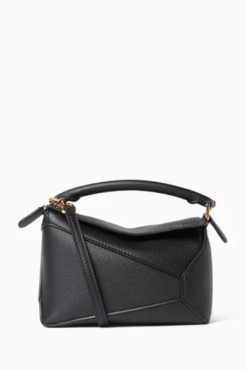 Mini Puzzle Edge Bag in Grained Calfskin
