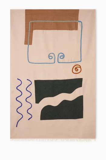Itziar Blanket in Wool & Cotton-blend