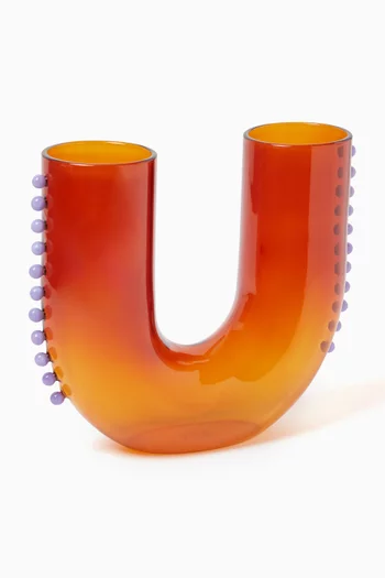 Pearl U Vase in Glass