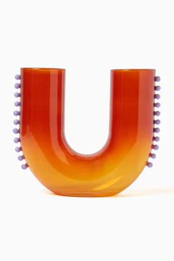 Pearl U Vase in Glass