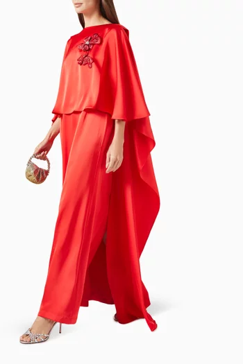 Cape Maxi Dress