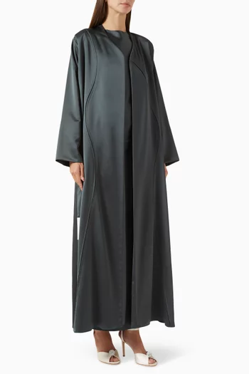 طقم عباية بخطوط منحوتة، 3 قطع