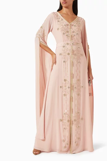 Embellished Belted Kaftan