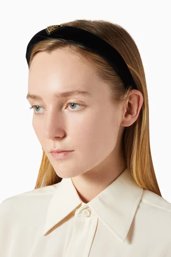 Triangle Logo Headband in Velvet