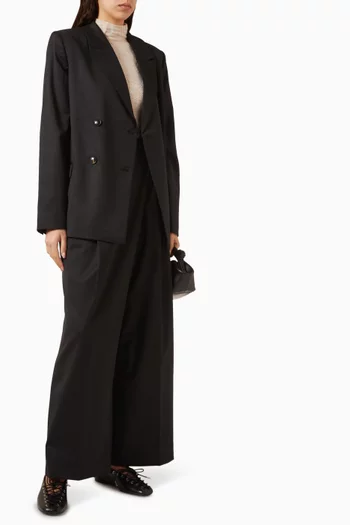 جاكيت بصفي أزرار مزيج صوف