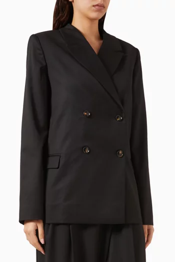 جاكيت بصفي أزرار مزيج صوف