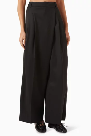 Cross-over Pants in Wool-blend