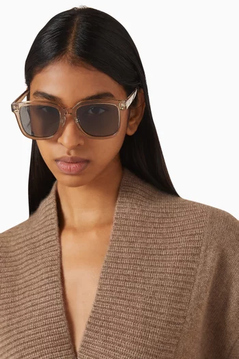 نظارة شمسية لو دومينو كبيرة الحجم بإطار بولي كربونات