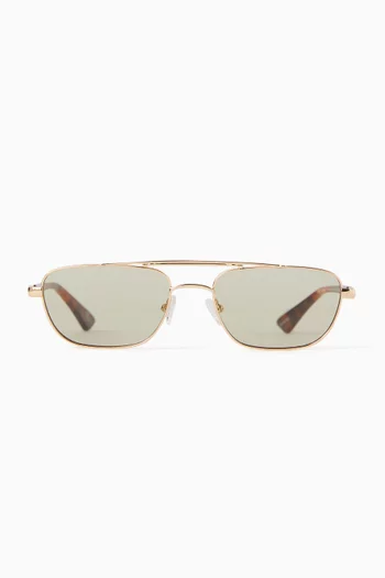 Le Mimi Aviator Sunglasses in Metal