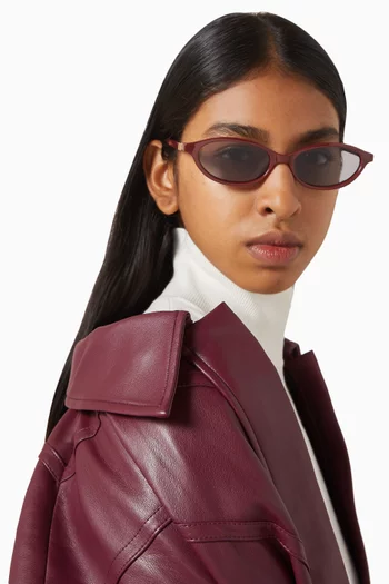 نظارة شمسية داسك فول بإطار بيضاوي بوليمر